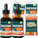 Shatavari Extrakt Hormon Harmony Tropfen für Frauen Estrogen Balance, Roter Klee, Dong Quai & Black Cohosh Ergänzung für Menopause Relief, PMS Unterstützung w/Wild Yam, Vitex Berry. 4 Unze