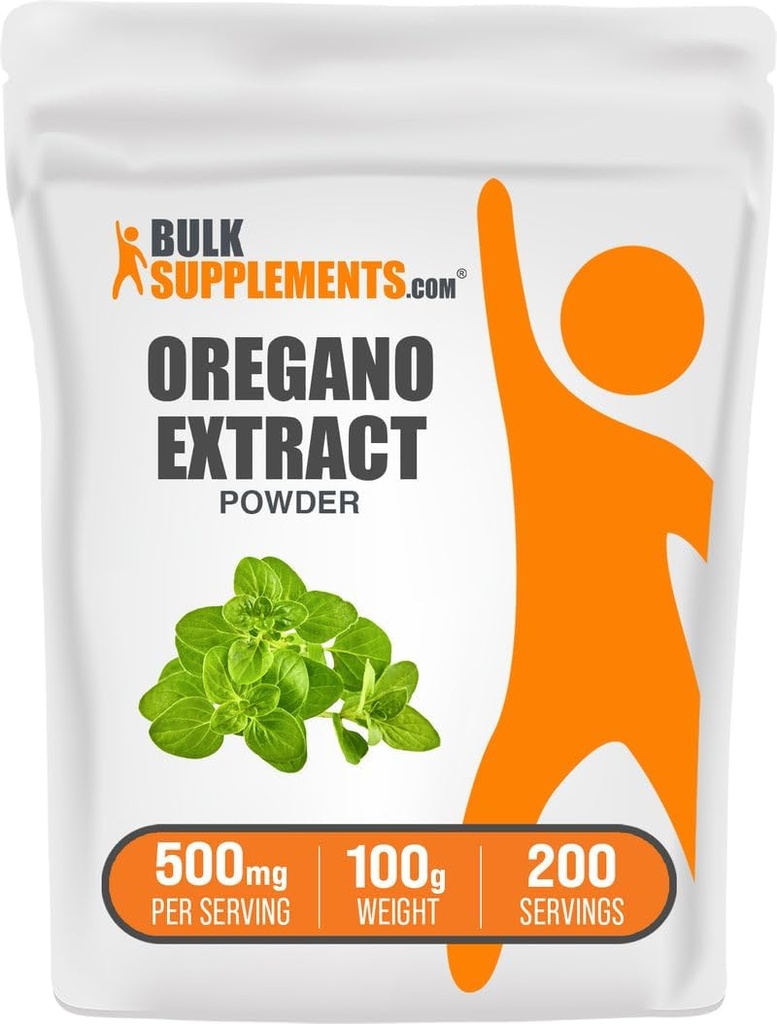 BulkSupplements.com Oregano Extrakt Pulver - Kräuterextrakt Ergänzung, aus Oregano Kräuter - Glutenfrei, 500mg pro Servierung, 100g (3,5 oz) (Pack von 1)