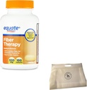 Equat Fiber Therapy Methylcellulose Fiber Caplets 500 mg 100 Count (Pack 1) Bundle mit reusable Food Pouch