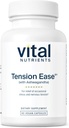 Vital Nährstoffe Spannung Ease mit Ashwagandha | Stress-Relief-Ergänzung für Relief von okzialen Stress und Nervous Spannung | Gluten, Dairy, Soy Free | Non-GMO | 60 Kapseln