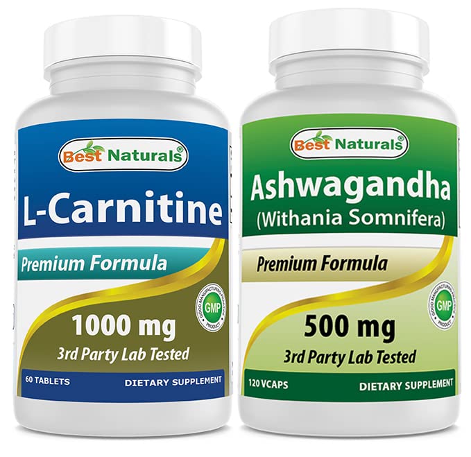 Best Naturals L-Carnitin 1000mg & Ashwagandha Extrakt 500 Mg