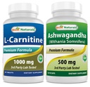 Best Naturals L-Carnitin 1000mg & Ashwagandha Extrakt 500 Mg