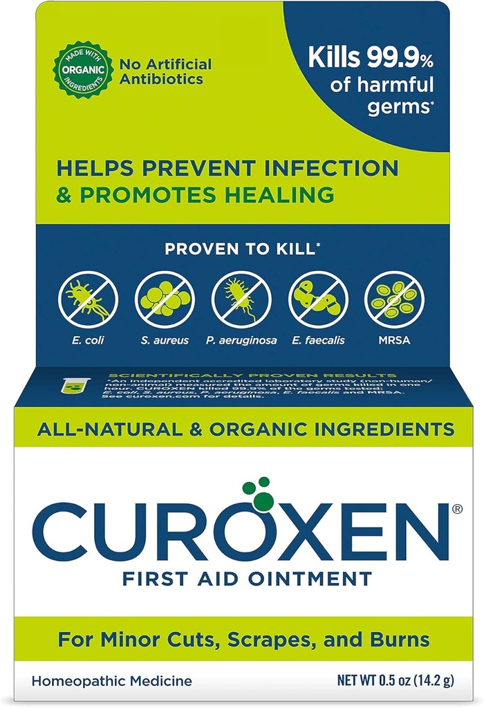 CUROXEN Erste Hilfe Antibiotische Salbe, 0.5oz | All-Natural & Organic Zutaten (0.5oz Vertical)