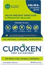 CUROXEN Premiers soins Onguent antibiotique, 0.5 oz. Ingrédients naturels et organiques (0,5 oz vertical)