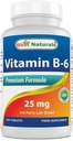 Best Naturals Vitamin B-6 25 Mg Tablets, 250 Count