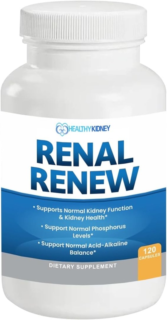 Renal Renew: Advanced Kidney Cleanse Detox & Repair Kidney Support Supplement. Breakthrough Smart Kidney Supplement verjüngt Kidney Health 120 Caps