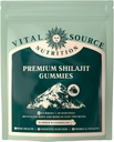 Vital Source Nutrition - Premium Shilajit Gummies - Knochen, Gehirn, Energie & Vitalitätsunterstützung - Himalayan Organic Shilajit - Vegan, Glutenfrei & Halal - Summer Watermelon - 60 Gummi - 30 Servietten
