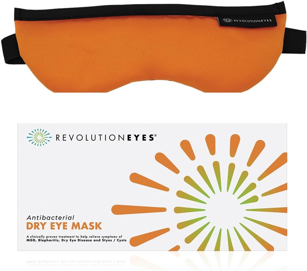 Revolutioneyes Heated Eye Compress - Feuchtigkeitswärme für trockenes Auge Relief, waschbar, wiederverwendbar & Mikrowellenherd Maske für MGD, Blepharitis Dry Eye & Styes mit Sterileyes Protection