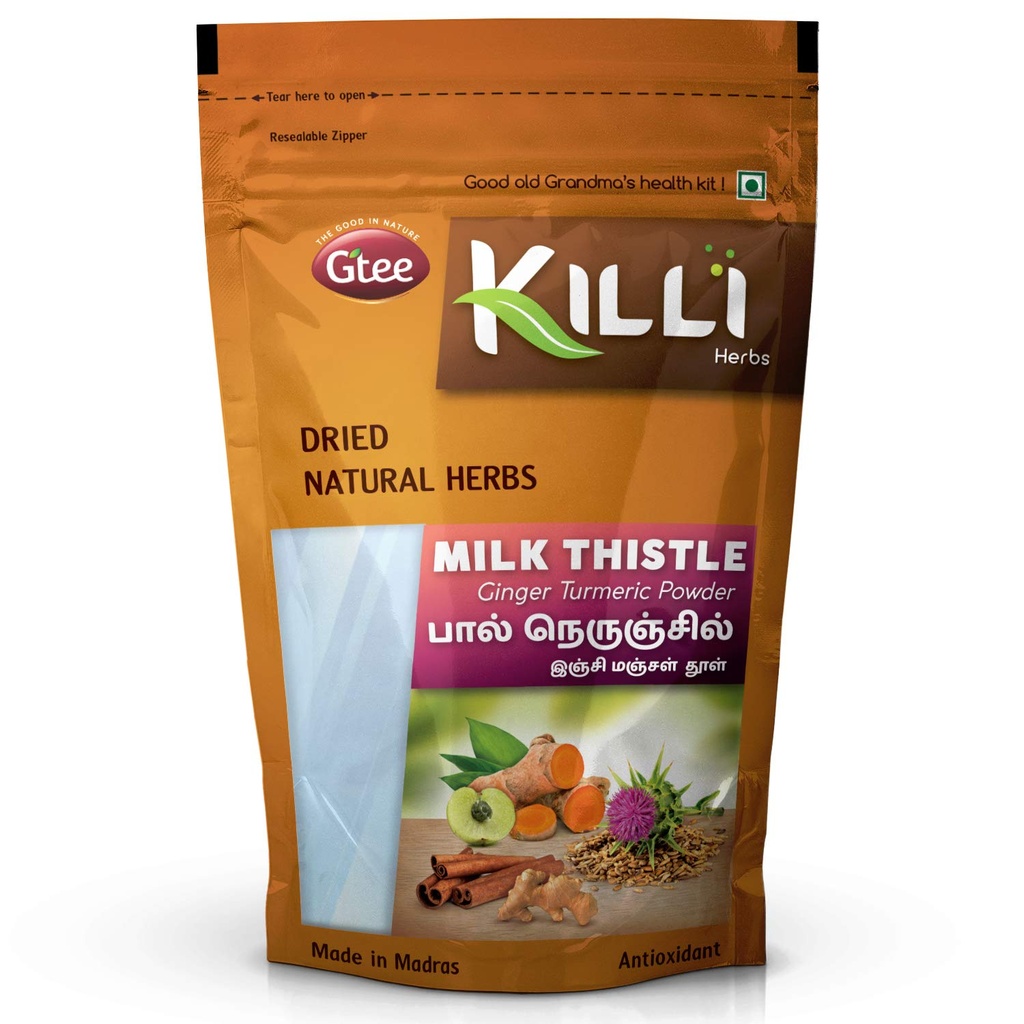 KILLI Lait Thistle Gingembre Turcuma cannelle Amla poudre, 100g