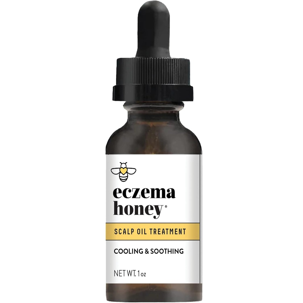 ECZEMA HONEY beruhigendes Kopfhautöl - Natürliches Honig-Haaröl & Kopfhautpflege - Daily Itchy Kopfhaut-Relief Serum - Trockene Kopfhautbehandlung Hilft mit Psoriasis, Seborrheic Dermatitis, Dandruff & More (1 Oz)