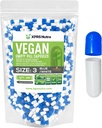 XPRS Nutra Taille 3 Capsules vides - 500 Compte Capsules vides de végétalien - Pilules végétariennes - Garniture de gélules végétales - Bouchons de pilules veggie (bleu/blanc)
