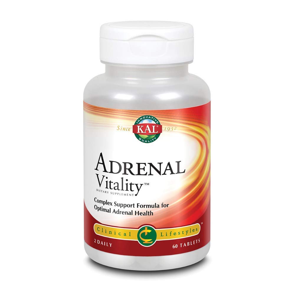 KAL Comprimés de vitalité adrénale, 60 Nombre
