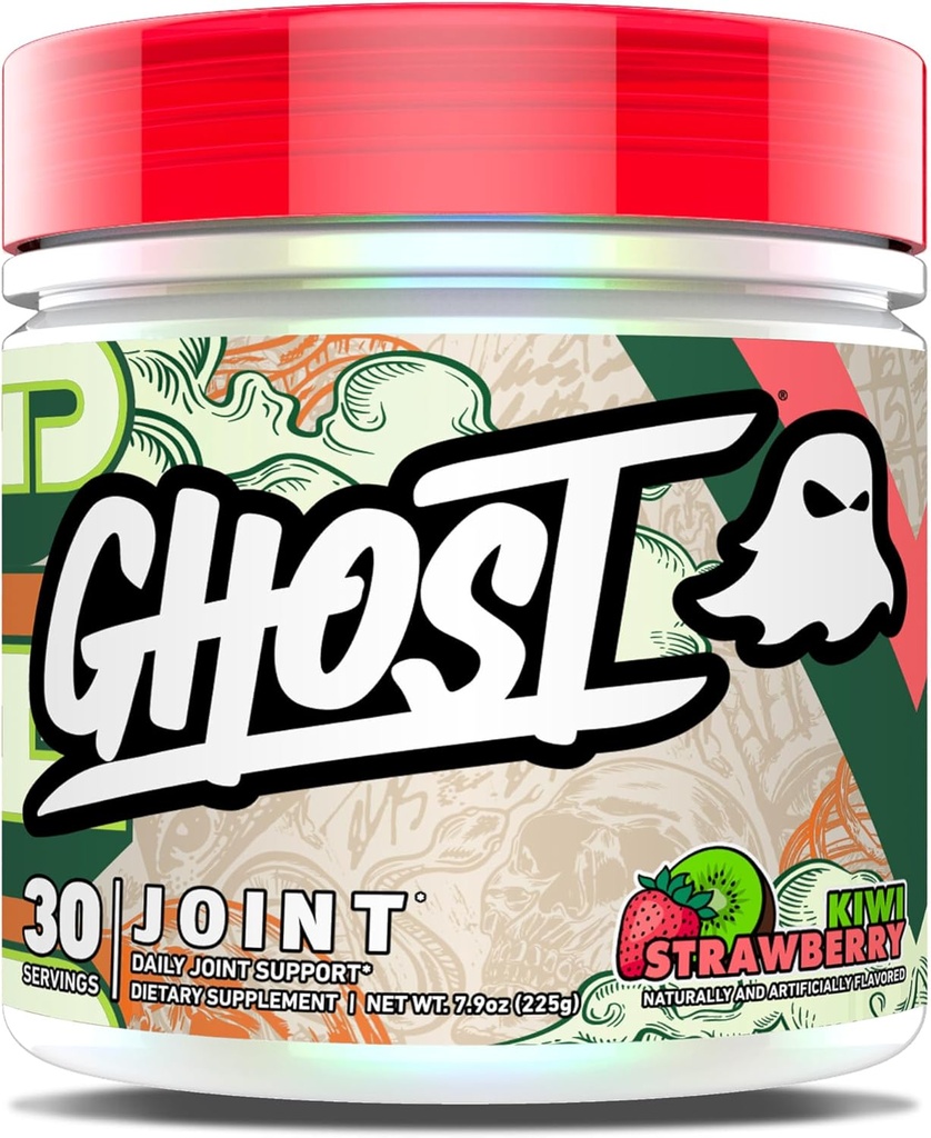 GHOST Joint Supplement, Kiwi Strawberry (30 Servierungen) - Daily Joint Maintenance Supplement for Men & Women - Glucosamine HCL, Chondroitin Sulfate & Curcumin - Knorpel, Knochen & Joint Support