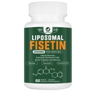 Supplément de Fisetin liposomique, 2000MG, 98 % Polyphénols de Fisetin pur Antioxydants, avec Quercetin, TMG et Resvératrol, pour le vieillissement en santé, soutien cognitif, 60 Capsules