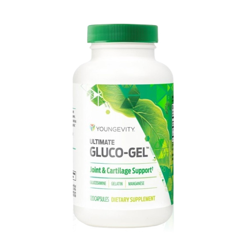 Youngevity Ultimate Gluco-GelTM – Gelenk- und Knorpelunterstützungsergänzung mit Glucosaminsulfat und Gelatine – 120 Kapseln