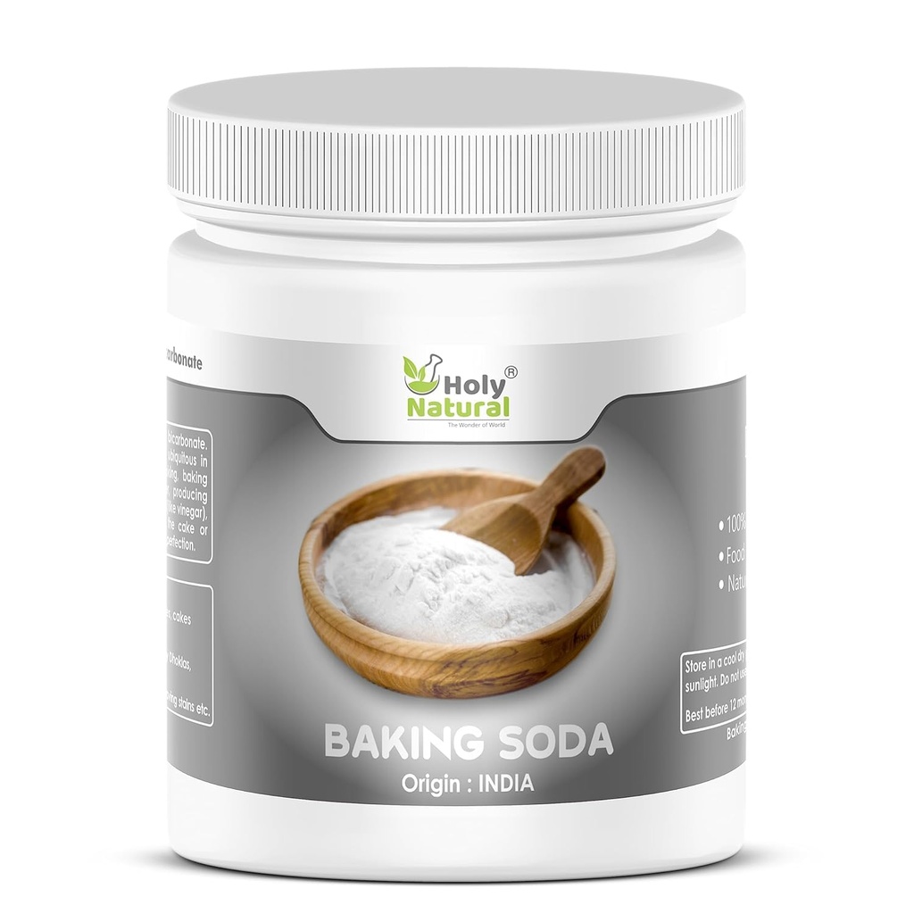 Ho.ly Na.tu.ral Backing Soda 250 g | Food Grade Sodium Bicarbonat | Für Kochen, Backen und Reinigen
