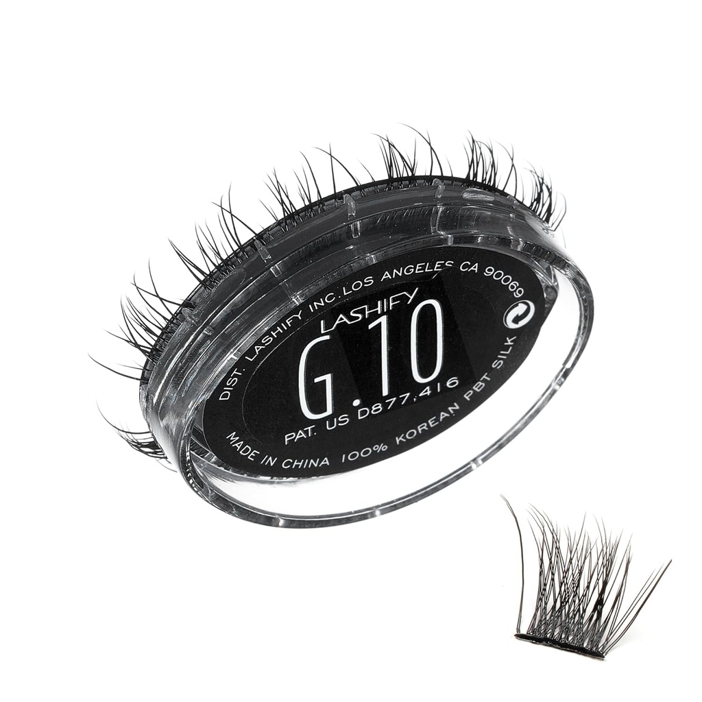 Lashify Gemini 10mm Gossamer cils en noir, bricolage facile faux cils pour un look volumineux, Wispy et ludique