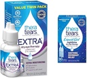 TheraTears Extra Dry Eye Therapy Lubricating Eye Drops für trockene Augen, 0.5 fl oz Bottle, 2 Count(Pack von 1) & Liquid Gel Nachtzeit Schmieren Augentropfen für trockene Augen, Single-Use Vials, 30 Count