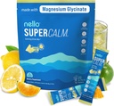 Nello Supercalm Drink Mix - Ashwagandha KSM 66, Magnesium Glycinate & L-Theanine Supplement, Vitamin D3 - Ashwagandha Root Extract - Fokus und Entspannungsunterstützung (20 Travel Packets) - Lemon Lime