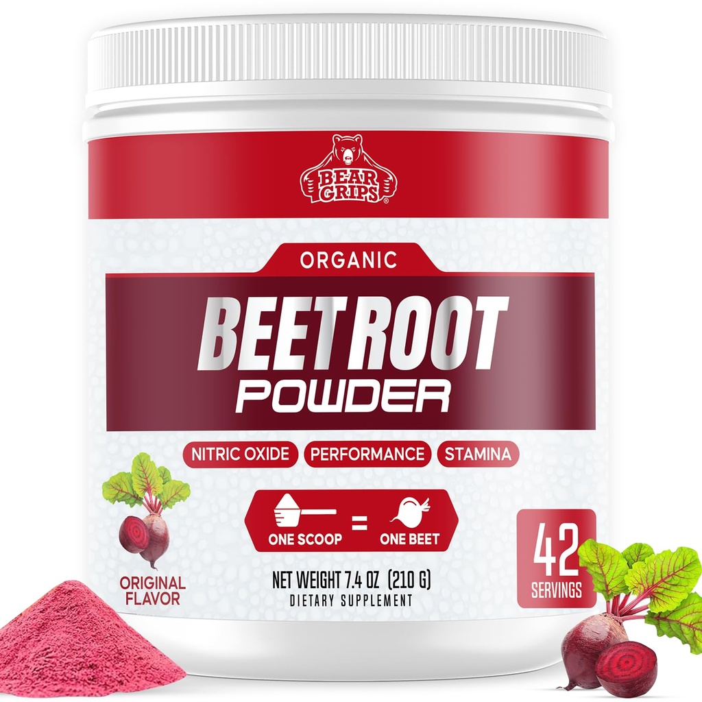 Bio-Beet-Root-Pulver - Nitric Oxid-Ergänzung Super-Food-Beets-Ergänzungen, Rüben-Pulver Bio-Hochblutdruck-Ergänzungen, Rüben für Bluthochdruck-Unterstützung und Herzgesundheitsunterstützung