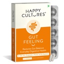Happy Cultures Gut Feeling Digestion Supplement Einzigartige Mischung von Probiotika für tägliche Verdauungsgesundheit B-Vitamins Gut Health Supplement für Bloating, IBS, Verdauung Klinisch getestet - 30 Veg Kapseln
