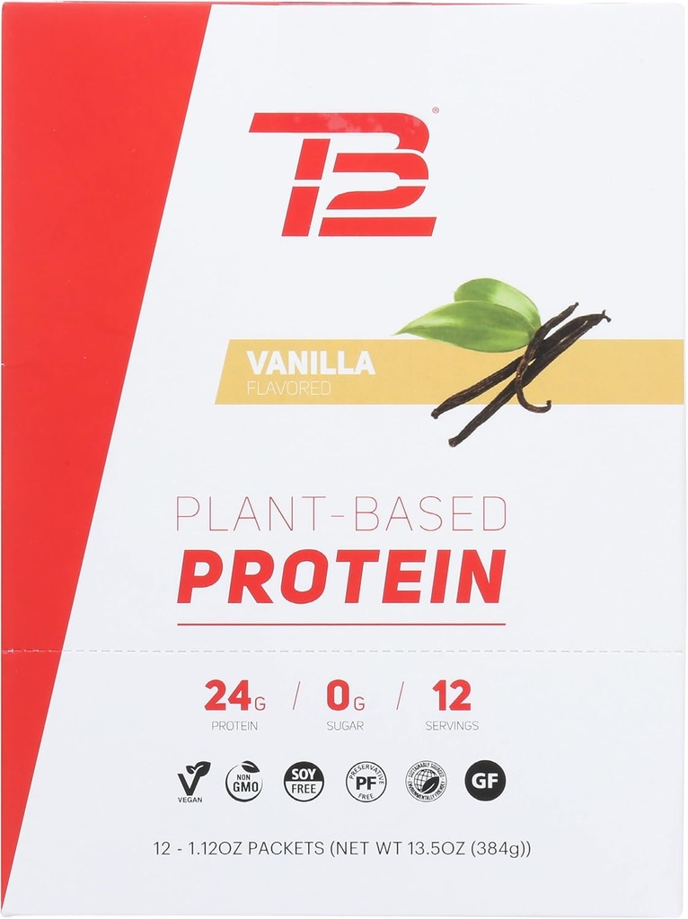 TB12 Poudre de protéines de vanille, 1,12 OZ chacune, 12 Nombre (paquet de 1)