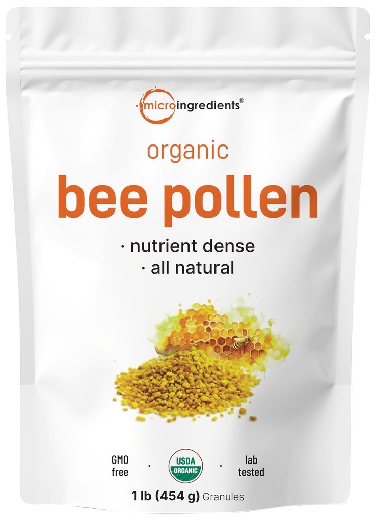 Micro-ingrédients Granules organiques de pollen d'abeilles, 1 lb.