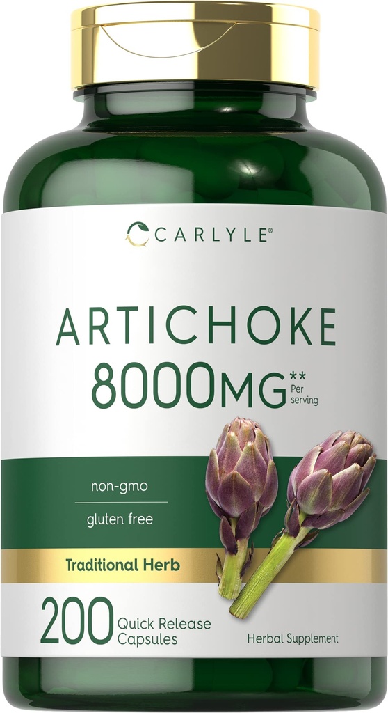 Carlyle Artichoke Extrakt Kapseln 8000mg | 200 Count | Non-GMO, Gluten kostenlose Ergänzung