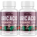 Uric Acid Cleanse & Detox mit Tart Cherry, Celery Seed Uric Acid Supplement – Uric Acid Levels, Joint, Kidney and Sleep – 90 Veggie Capsules(2 Bottle)