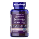 Puritan's Pride Premium Resveratrol Youth GuardTM 250mg, complément alimentaire pour système immunitaire, antioxydant, métabolisme du sucre, flux sanguin et soutien de la fonction vasculaire, 60 softgels à libération rapide