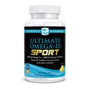 Nordic Naturals Ultimate Omega-D3 Sport, Zitrone - 60 Soft Gels - 1480 mg Omega-3 + 1000 IE Vitamin D3 - NSF zertifiziert - Unterstützt Muskel, Knochen, Fokus & Ausdauer - 30 Portionen