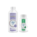 CARSON LIFE - flüssiges Kollagen mit Vitamin C 1 Flasche, 16 Oz Bundle mit Vitamin D Ergänzung 1 Flasche, 10.000 IU, 60 Tabletten für starke Muskeln, Knochen, Zähne, Anti-Aging, Haar Haut und Nägel