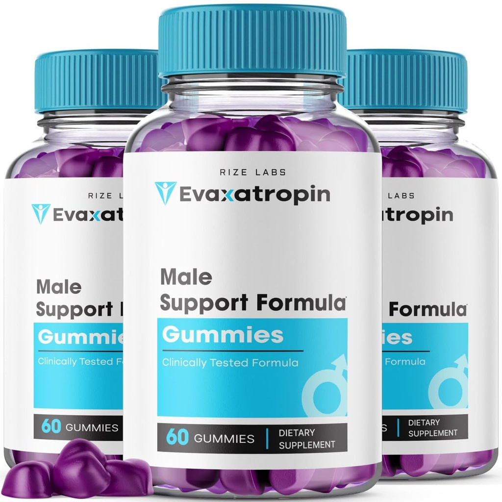 rize labs (3 Pack) Evaxatropin Gummis für Herren, Evoxatropin G Performance Gumies Bewertungen, Evaxatropin Gummy, EvaxatropinMale Unterstützung, Health Supplement Gomitas für Stamina und Energie (180 Gummi)