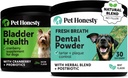 Cranberry Bladder Gesundheit + Dental Pulver für Zähne Reinigung & Plaque Entfernung, Urinary Tract & Bladder Unterstützung für Hunde