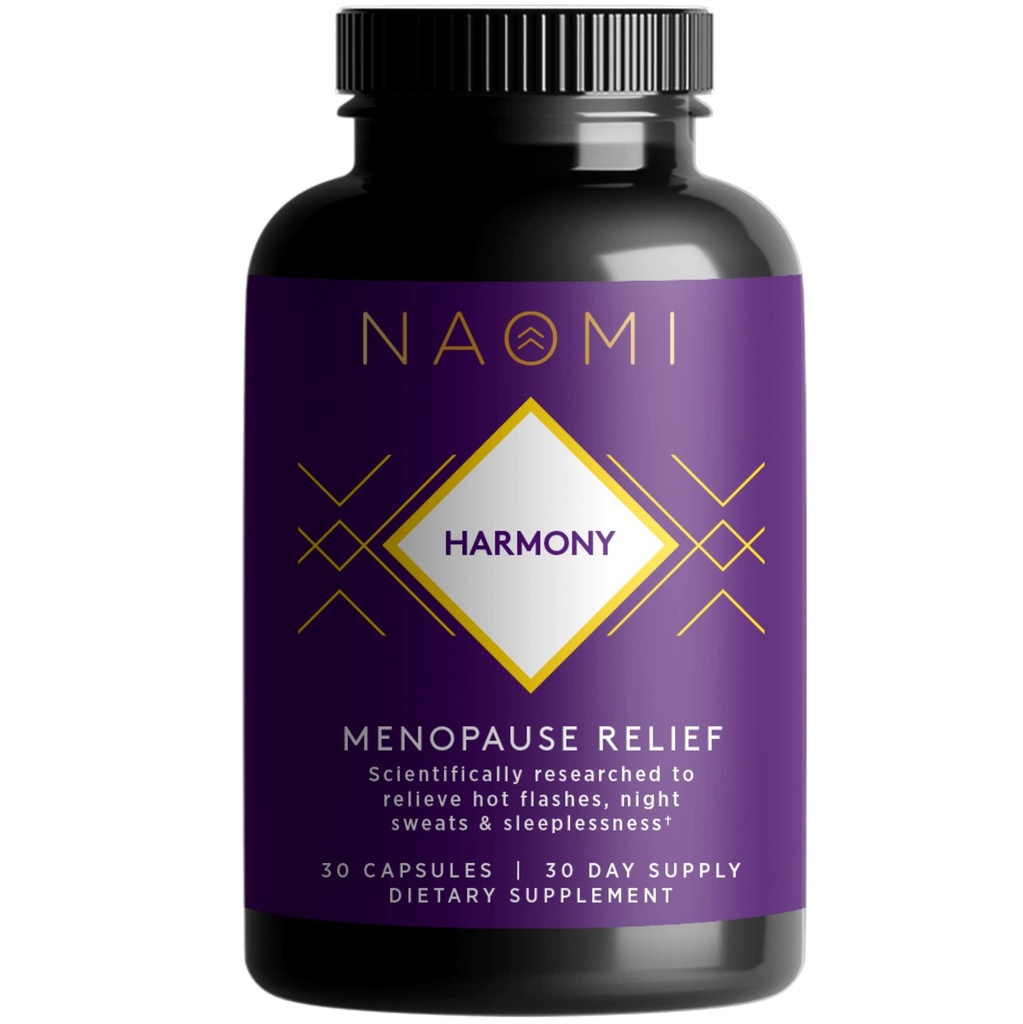 NAOMI Harmony Menopause Relief Supplement – Hormon Balance Unterstützung für Hot Flashes – 30 Veggie Kapseln