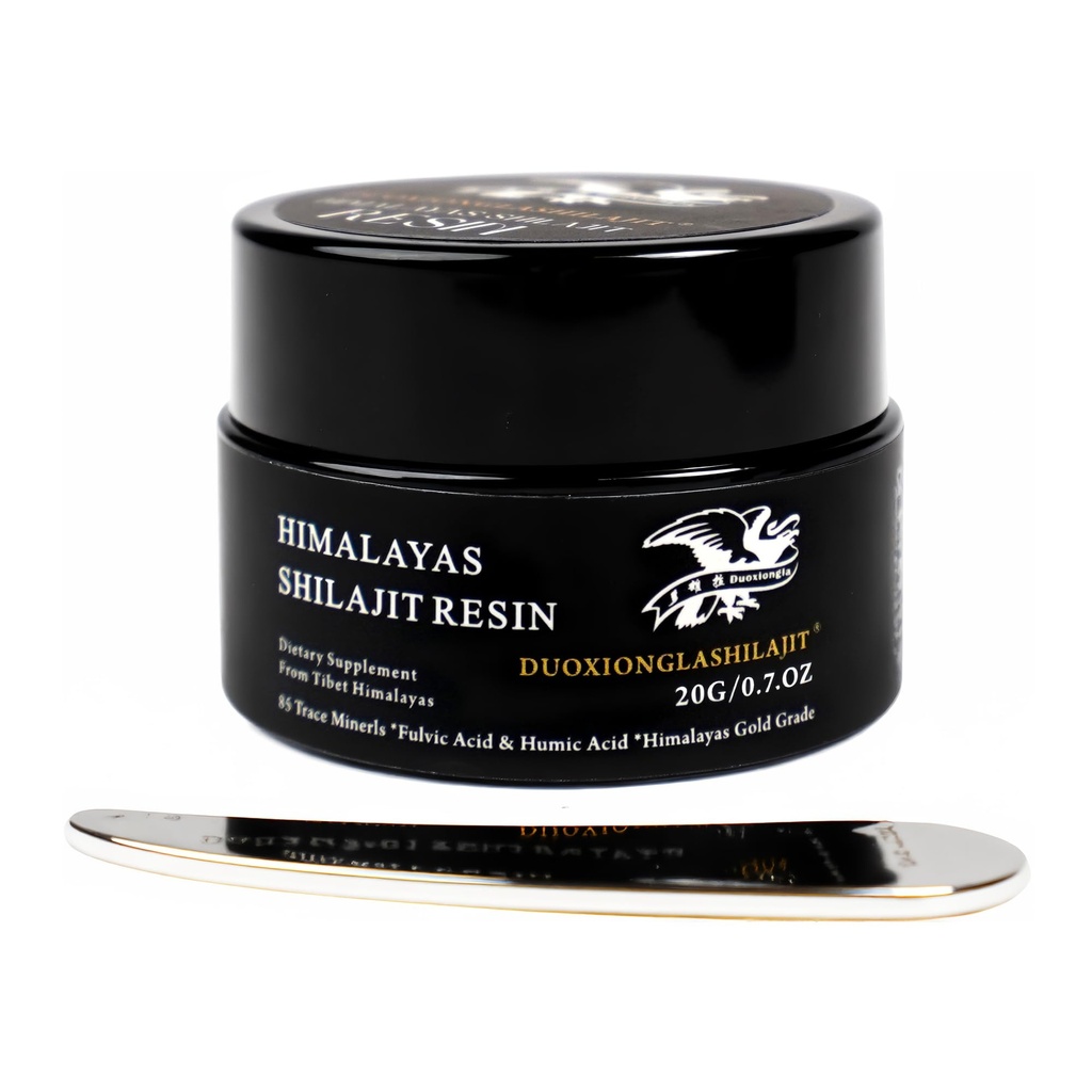 Himalayas Shilajit Resin - Pure Golden Grade | 100% Natürlich mit 85+ Trace Minerals | Energy Boost & Immune Unterstützung für Männer & Frauen | Lab Getestet | 20g, 100 Servietten
