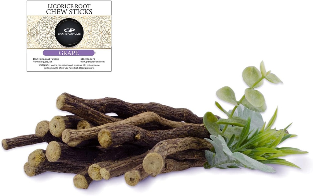 100% Natürliche Licorice Root Chew Sticks, Grape Flavored, Bio, Hilfe Quitten Rauchen, Weiß Zähne, frischen Atem und Suppress Appetit