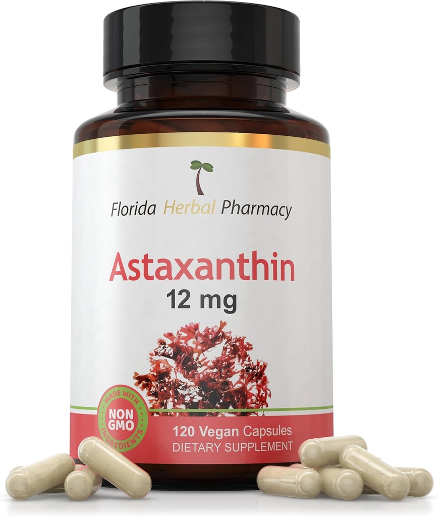 Florida Herbal Pharmacie, Astaxanthin 12 mg Capsules (120 Capsules)