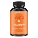 WellPath Mind Brain Ergänzung für Gedächtnis und Fokus mit Lion's Mane | Ginkgo Biloba und L-Theanine für langfristige kognitive Unterstützung | Vegan, Non-GMO, 60 Ct