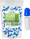 XPRS Nutra Größe 0 Leere Kapseln - 500 Graf Leere Vegan Kapseln - Vegetarische Pillen - DIY Gemüse Kapsel Füllung - Veggie Pillen Kapseln für Do-It-Yourself Ergänzungen (blau/weiß)