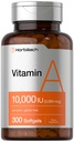 Horbäach Vitamin A 10000 IU Softgels | 300 Count | Non-GMO, Glutenfreie Ergänzung