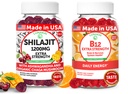 Lunakai USA Made Shilajit & B12 Extra Strength Gummis Bundle – Energy, Focus und Daily Wellness – Vegan & Delicious