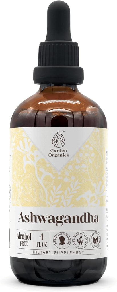 Ashwagandha Alcohol-Free Natural Tincture Extract, Immunsystem Booster, Flüssige Tropfen aus 100% Ashwagandha (Withania somnifera) Getrocknete Wurzel (4 fl oz)