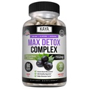 Kaya Naturals Max Detox Kräuterergänzung - Natürliche Inhaltsstoffe 1532 mg - Psyllium Powder, Acai Berry Extract, Ginger Root 60 Count