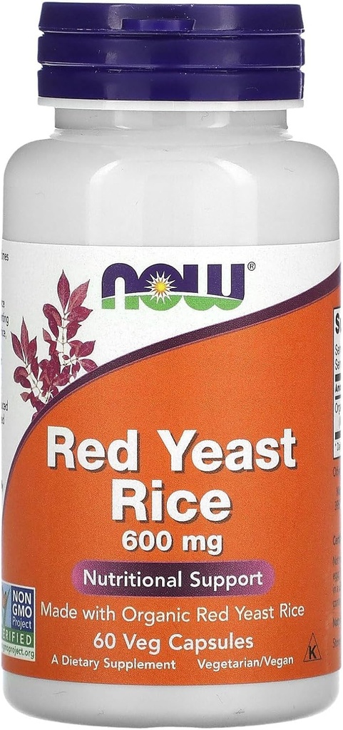 JETZT Lebensmittel Rote Hefe Reis, 600 mg, 60 Veg Kapseln
