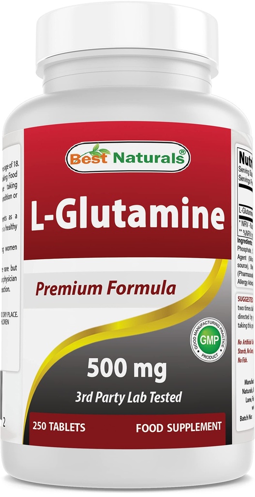 Best Naturals L-Glutamin 500 mg 250 Tabletten