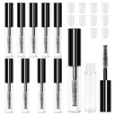Adecco LLC AHIER 10 Stück 4ML wiederverwendbar Leerflasche Rohrbehälter für Wimpernwachstum Öl/Mascara mit Pinsel für Zuhause und Reisen (10p)...