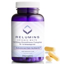 Relumins supplément de glutathion - 1650mg Complexe réduit de glutathion avec acide alpha lipoïque, rose HIPS, Riboflavine, et vitamine E, fabriqués aux États-Unis - 90 Capsules de légumes x 1 bouteille - Mélange propriétaire