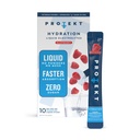 PROTEKT Elektrolyt-Packets für Erholung & Hydration | Organic & Sugar-Free Elektrolyt-Getränke | Funktioniert schneller als Pulver-Getränk | On-The-Go Liquid Hydration Drink | Raspberry, 10 Pack