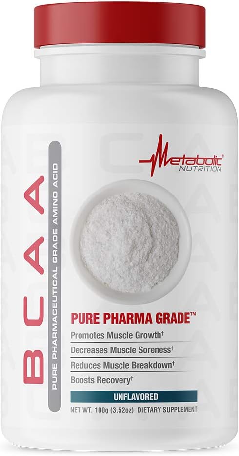 Nutrition métabolique BCAA, 100 grammes en poudre